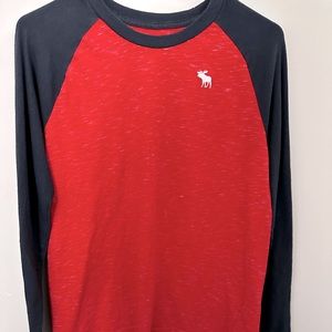 Abercrombie Kids baseball style long sleeve t-shirt.